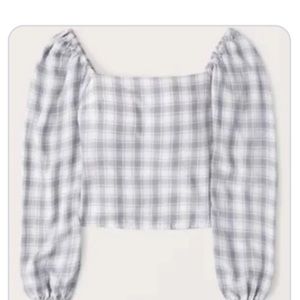 Abercrombie Plaid & Puff long sleeve